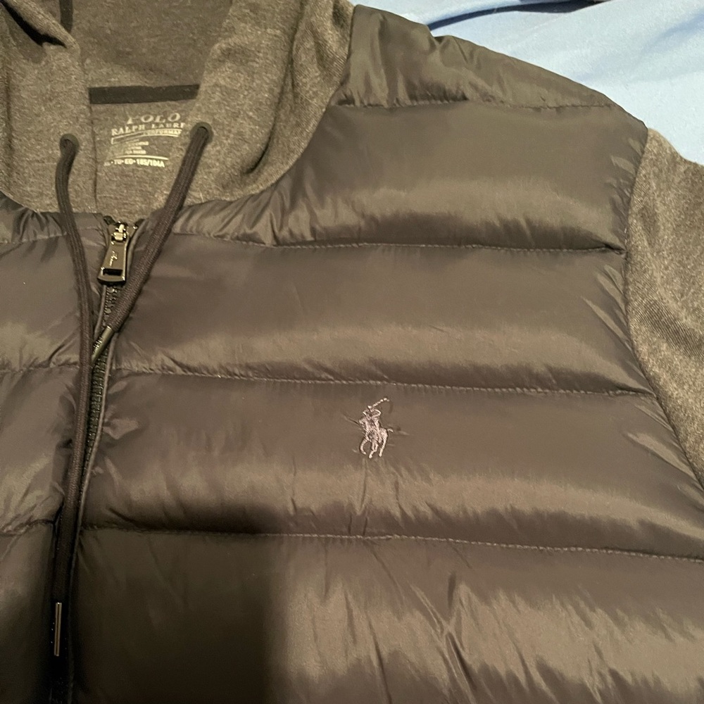 Ralph Lauren Polo Performance Zip Up Sweatshirt Puffer Jacket - Picture 3 of 7